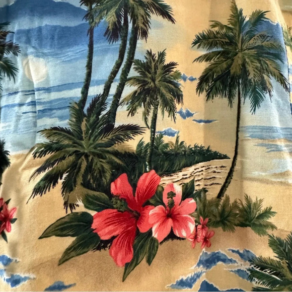 Vintage 100% Cotton Made in USA Hawaiian Tropical Drawstring Pants small/medium - Picture 4 of 6